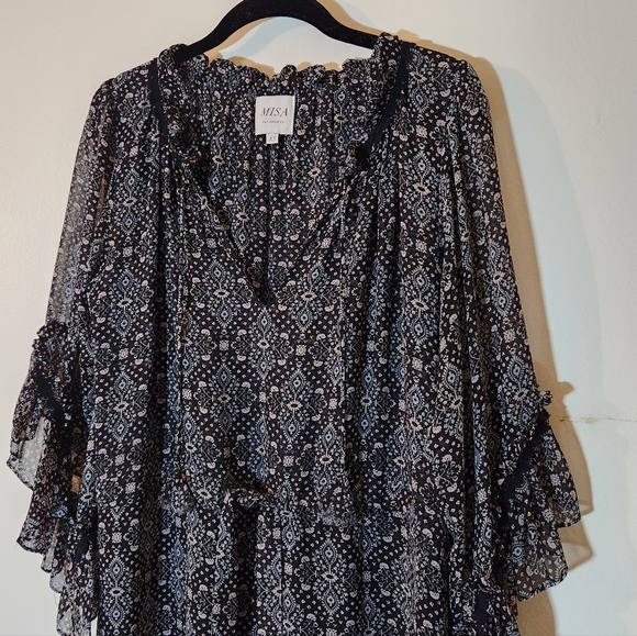 MISA Los Angeles Marcele Bell Sleeve Midi Dress - Picture 4 of 11